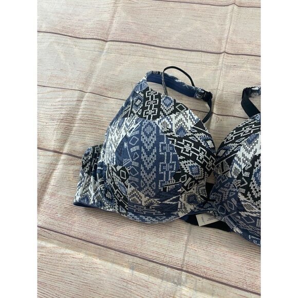 Cacique Women's Plunge Geometric Printed Bra - 42DD - Picture 2 of 11